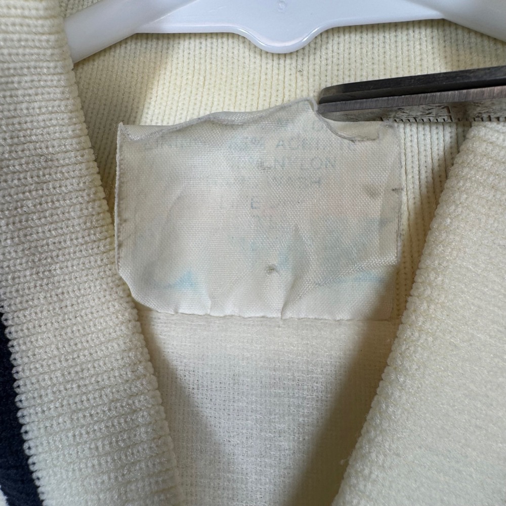 Vintage Daytona Nascar Racing Jacket Cream Satin Bomber Menswear Sz M/L - Picture 5 of 11